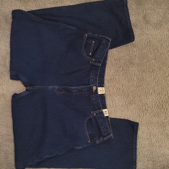 RedHead Men's Wide Leg Jeans in Deep Blue - Picture 1 of 7